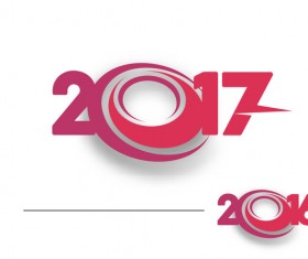 2017 new year creative background set vector 23
