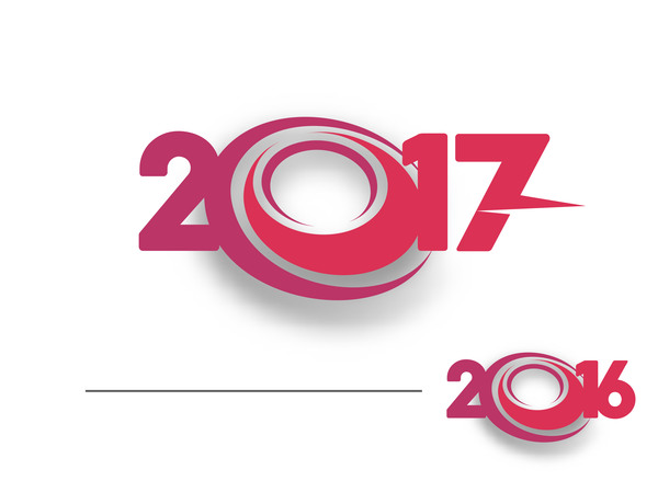 2017 new year creative background set vector 23