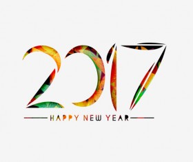 2017 new year creative background set vector 24