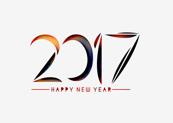 2017 new year creative background set vector 25