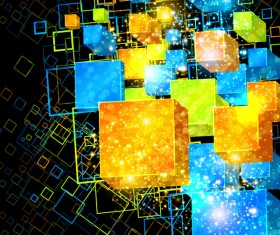 3D cube modern vector background 01