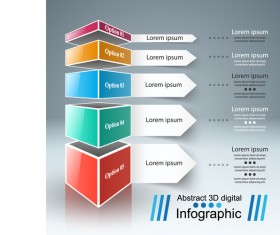 3d paper arrows white vector