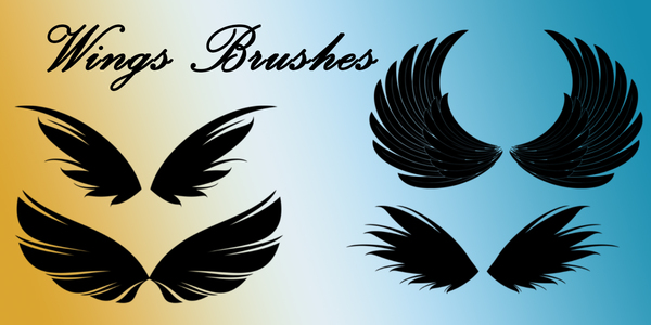 4 Kind Wings photoshop brushes