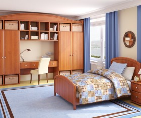 A chic little bedroom Stock Photo