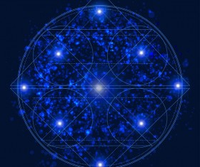 Abstract blue geometric symbol Stock Photo 01