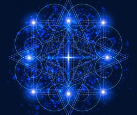 Abstract blue geometric symbol Stock Photo 03