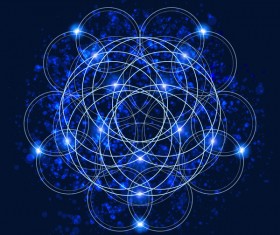 Abstract blue geometric symbol Stock Photo 04