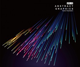 Abstract colorful light line vector illustration 01