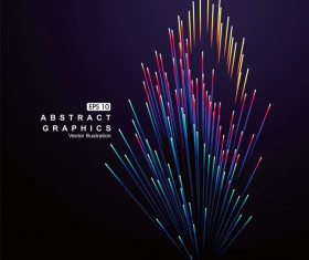 Abstract colorful light line vector illustration 02
