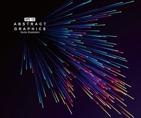 Abstract colorful light line vector illustration 03