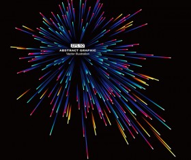 Abstract colorful light line vector illustration 04