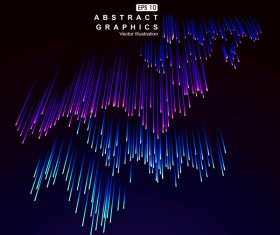 Abstract colorful light line vector illustration 05