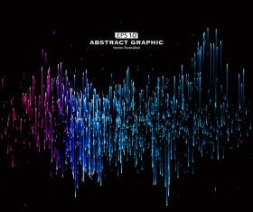 Abstract colorful light line vector illustration 09