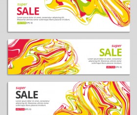 Abstract marble texture vector banners 03