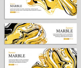 Abstract marble texture vector banners 05