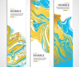 Abstract marble texture vector banners 07