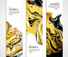 Abstract marble texture vector banners 08