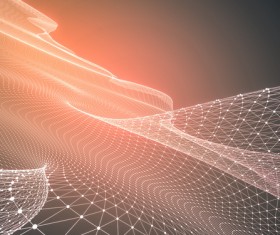 Abstract red black polygon texture HD picture