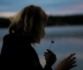 Girl under the night