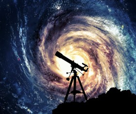 Astronomical Telescope and Cosmic Space HD picture