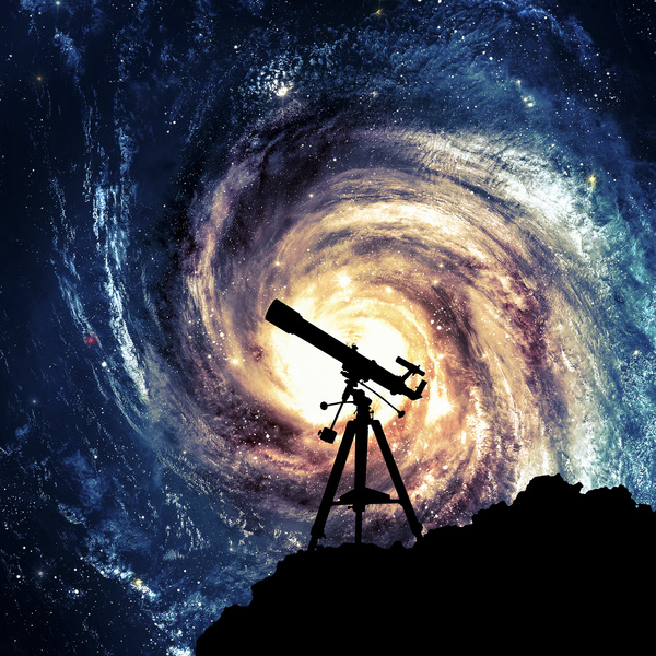 Astronomical Telescope and Cosmic Space HD picture