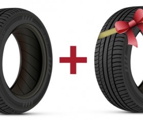 Auto tires design vector set 02