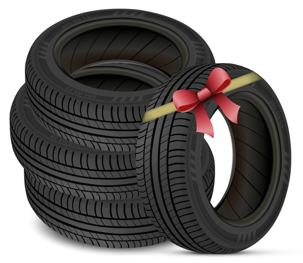 Auto tires design vector set 06