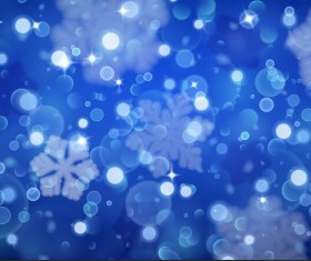 Beautiful snowflake with blue background vector 02