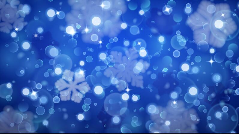 Beautiful snowflake with blue background vector 02