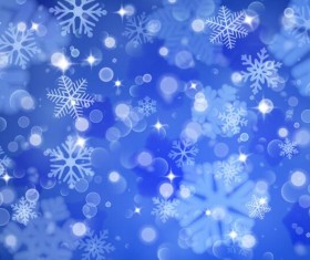 Beautiful snowflake with blue background vector 03