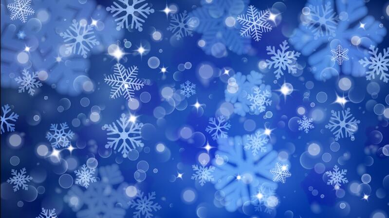 Beautiful snowflake with blue background vector 04