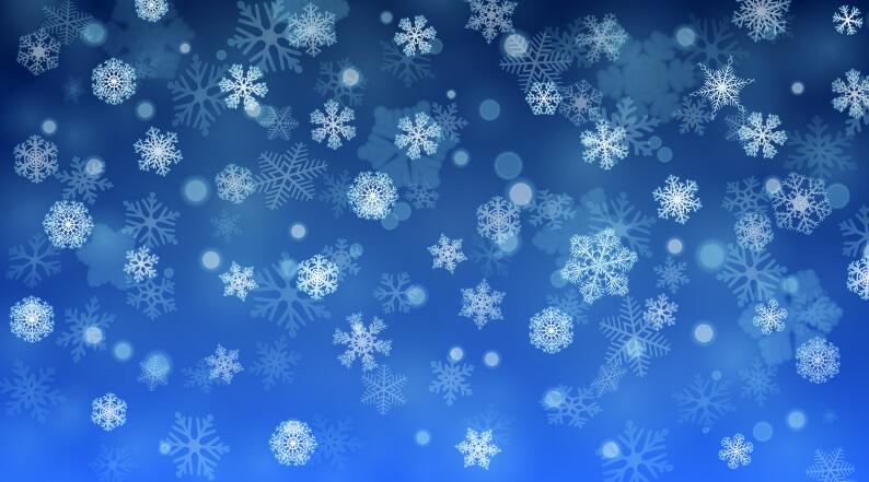 Beautiful snowflake with blue background vector 05 free download