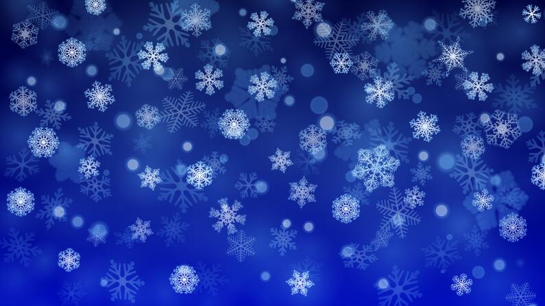 Beautiful snowflake with blue background vector 06