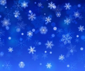 Beautiful snowflake with blue background vector 07