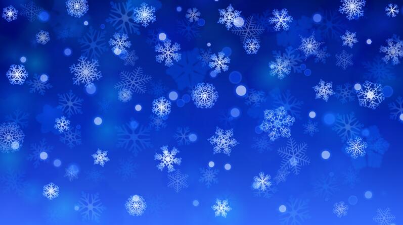 Beautiful snowflake with blue background vector 07