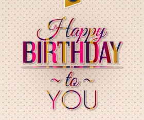Beige birthday card vectors template