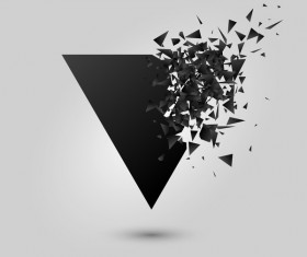 Black explosion debris abstract vectors 01