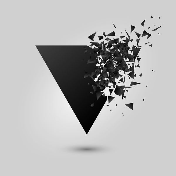 Black explosion debris abstract vectors 01