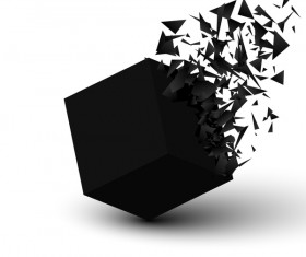 Black explosion debris abstract vectors 03