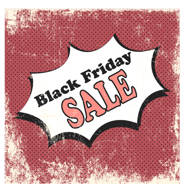 Black friday comic styles sale background vector 01