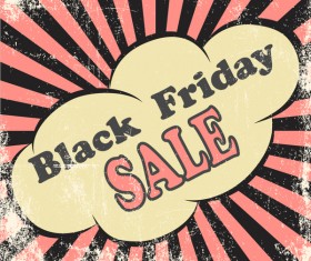 Black friday comic styles sale background vector 02