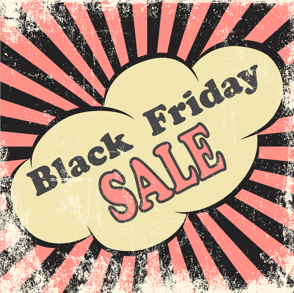 Black friday comic styles sale background vector 02