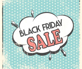 Black friday comic styles sale background vector 03