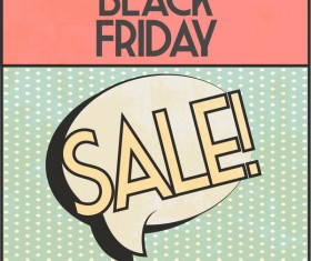 Black friday comic styles sale background vector 04