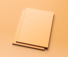 Blank Magazine on Orange Background Stock Photo 01