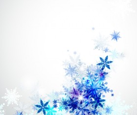 Blue snowflake christmas background vectors material 02