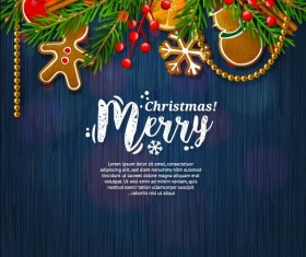 Blue styles 2017 merry christmas vector cards