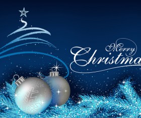 Blue xmas background 2017 vector