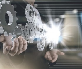 Business People with Gears