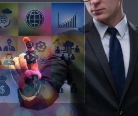 Businessman in business concept Stock Photo 04